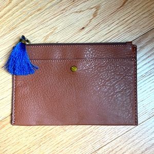 Jcrew leather clutch